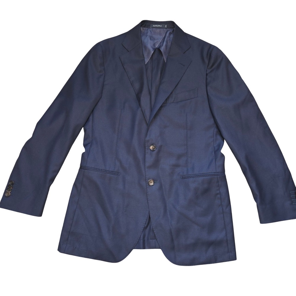 SUITSUPPLY La Spalla Blazer Men's 40R 100% Wool Reda 1865 Notch Lapel Navy Blue